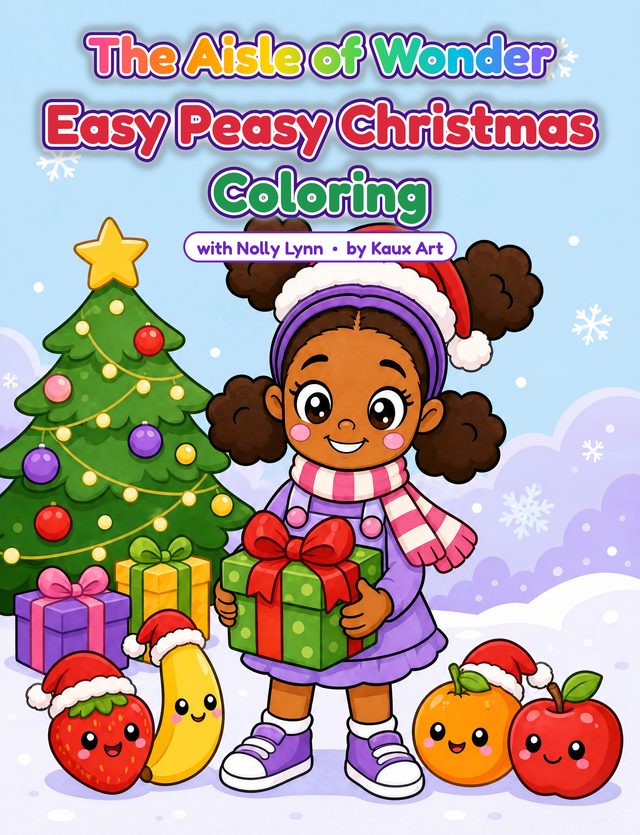 Cover of The Aisle of Wonder: Easy Peasy Christmas Coloring with Nolly Lynn